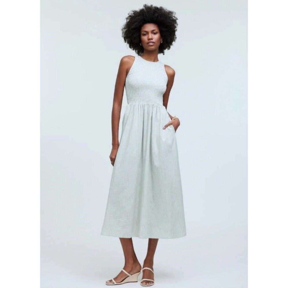 Madewell Light Green Midi Dress